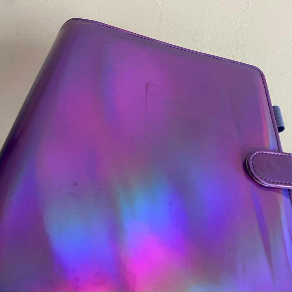 Small Iridescent Purple Binder with Removable Monthly Tabs - Picture 4 of 6